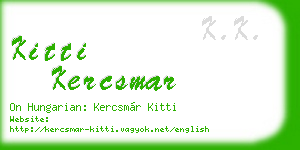 kitti kercsmar business card